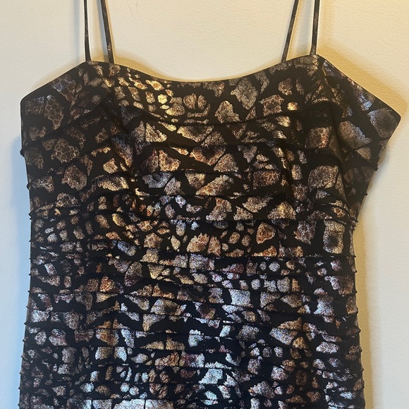 Elegant Black and Rose Gold Women's Dress - Picture 2 of 6